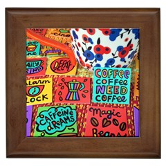 Need Coffee Framed Tile by Amoreluxe