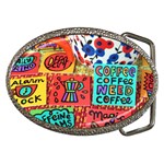 Need coffee Belt Buckles Front