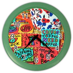 Need Coffee Color Wall Clock by Amoreluxe