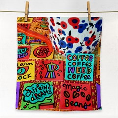 Need Coffee Face Towel