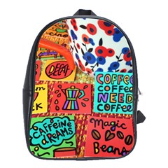 Need Coffee School Bag (large) by Amoreluxe