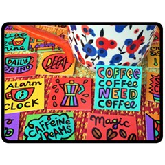 Need Coffee Fleece Blanket (large) 