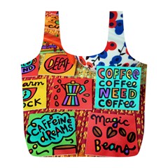 Need Coffee Full Print Recycle Bag (l) by Amoreluxe