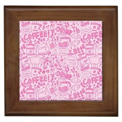 Coffee Pink Framed Tile by Amoreluxe