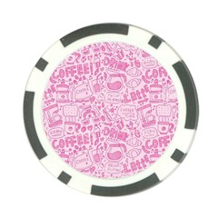 Coffee Pink Poker Chip Card Guard by Amoreluxe