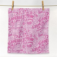 Coffee Pink Face Towel by Amoreluxe