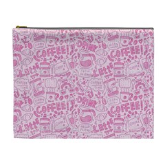 Coffee Pink Cosmetic Bag (xl) by Amoreluxe