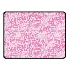 Coffee Pink Fleece Blanket (small) by Amoreluxe