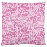 coffee pink Large Cushion Case (One Side) Front