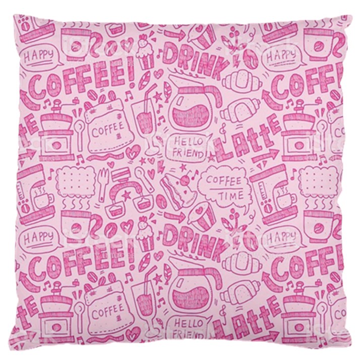 coffee pink Large Cushion Case (One Side)