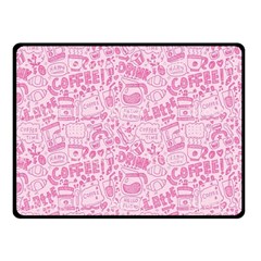 Coffee Pink Double Sided Fleece Blanket (small)  by Amoreluxe