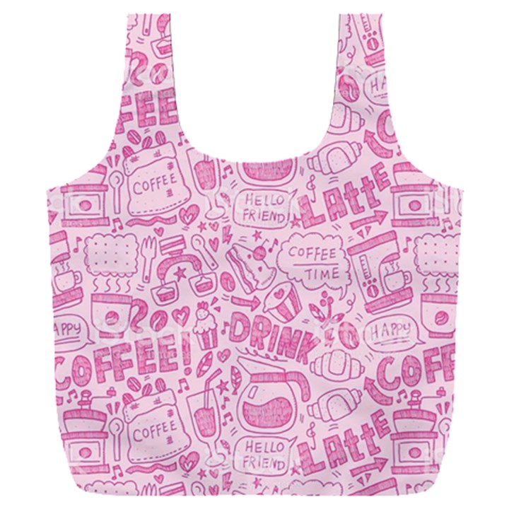 coffee pink Full Print Recycle Bag (XXXL)