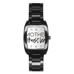 Mother Hustler Stainless Steel Barrel Watch by Amoreluxe