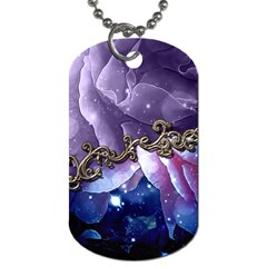 Wonderful Floral Design Dog Tag (two Sides) by FantasyWorld7