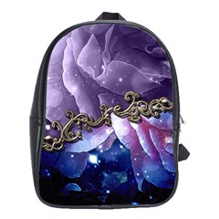 Wonderful Floral Design School Bag (large) by FantasyWorld7