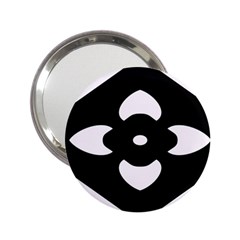 Pattern Flower Black 2 25  Handbag Mirrors by HermanTelo