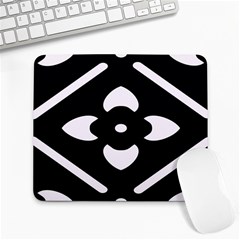 Pattern Flower Black Large Mousepads by HermanTelo