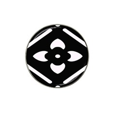 Pattern Flower Black Hat Clip Ball Marker