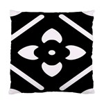 Pattern Flower Black Standard Cushion Case (Two Sides) Front