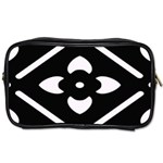 Pattern Flower Black Toiletries Bag (One Side) Front