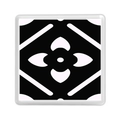 Pattern Flower Black Memory Card Reader (square)