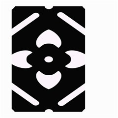 Pattern Flower Black Small Garden Flag (two Sides)