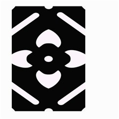 Pattern Flower Black Large Garden Flag (two Sides)