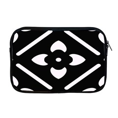 Pattern Flower Black Apple Macbook Pro 17  Zipper Case