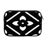 Pattern Flower Black Apple MacBook Pro 17  Zipper Case Front