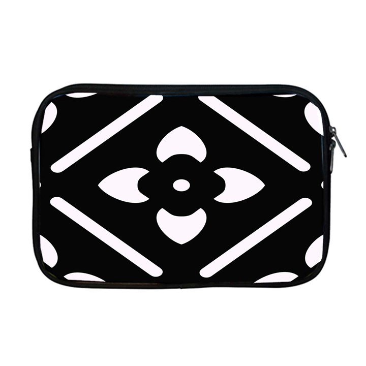 Pattern Flower Black Apple MacBook Pro 17  Zipper Case