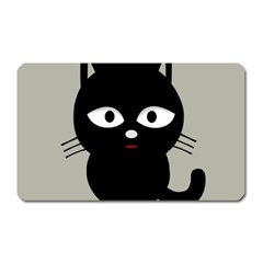 Cat Pet Cute Black Animal Magnet (rectangular) by HermanTelo