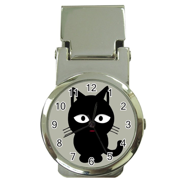 Cat Pet Cute Black Animal Money Clip Watches