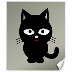 Cat Pet Cute Black Animal Canvas 8  X 10 