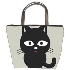 Cat Pet Cute Black Animal Bucket Bag by HermanTelo