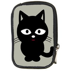 Cat Pet Cute Black Animal Compact Camera Leather Case