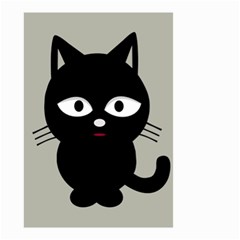 Cat Pet Cute Black Animal Small Garden Flag (two Sides)