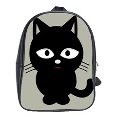 Cat Pet Cute Black Animal School Bag (xl) by HermanTelo