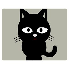 Cat Pet Cute Black Animal Double Sided Flano Blanket (medium) 