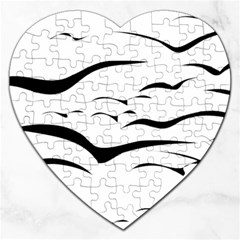 Sky Birds Flying Flock Fly Jigsaw Puzzle (Heart)