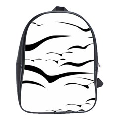 Sky Birds Flying Flock Fly School Bag (large)