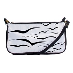 Sky Birds Flying Flock Fly Shoulder Clutch Bag by HermanTelo