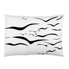 Sky Birds Flying Flock Fly Pillow Case (two Sides)