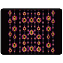 Fantasy Flowers In New Freedom Fleece Blanket (large)  by pepitasart