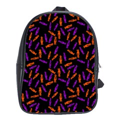 Halloween Candy On Black School Bag (large) by bloomingvinedesign