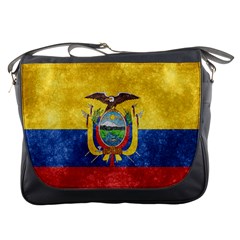 Grunge Ecuador Flag Messenger Bag by trulycreative