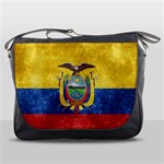 Grunge Ecuador Flag Messenger Bag Front