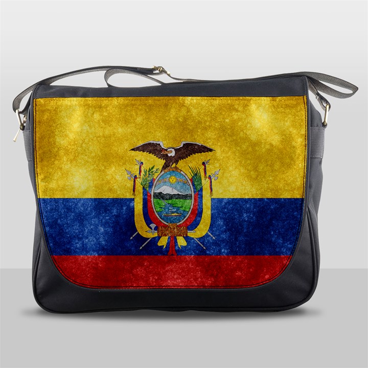 Grunge Ecuador Flag Messenger Bag