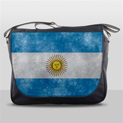 Grunge Argentina Flag Messenger Bag by trulycreative