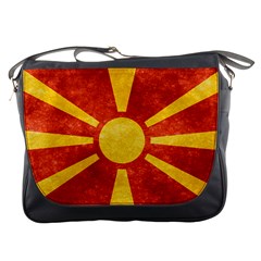 Grunge Macedonia Flag Messenger Bag by trulycreative