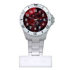 Beautiful Red Roses Plastic Nurses Watch by FantasyWorld7